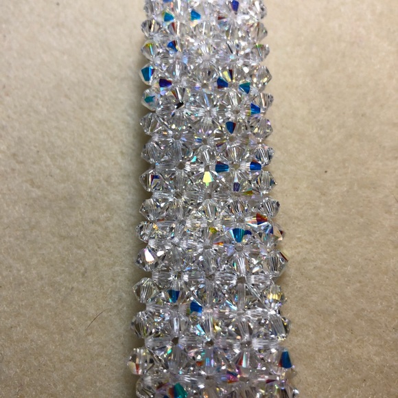 Handmade Swarovski Crystal W/Gold Wowen Toho Beads - Picture 4 of 8